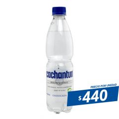 AGUA MINERAL CACHANTUN CON GAS 12X500 CC. DESECHABLE