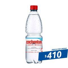 AGUA MINERAL CACHANTUN SIN GAS 12X600 CC. DESECHABLE