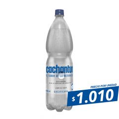 AGUA MINERAL CACHANTUN CON GAS 6X1600 CC. DESECHABLE