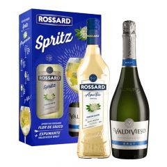 MALETA ROSSARD FLOR DE SAUCO LITRO + VALDIVIESO BRUT 750 CC