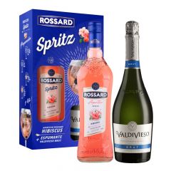 MALETA ROSSARD HIBISCUS LITRO + VALDIVIESO BRUT 750 CC