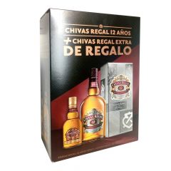 WHISKY CHIVAS 12ANOS+CHIVAS EXTRA PET. 750CC 40g