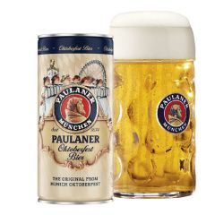 CERVEZA PAULANER OKTOBERFEST BIER + VASO 1000 CC