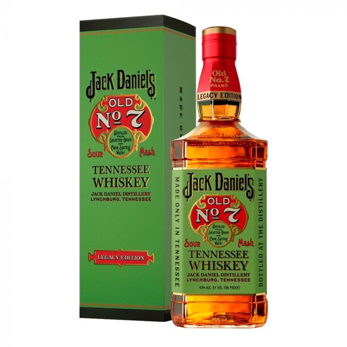 Jack Daniel's 750ml 希少【43度グリーンラベル　レア　未開封 WHISKY JACK DANIELS LEGACY N7 EST.VERDE 700cc 43º